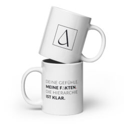 Weiße, glänzende Tasse | MEINE FAKTEN