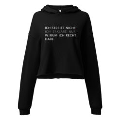 Alternative view of Crop-Hoodie für Damen – Bella + Canvas 7502 | ICH STREITE NICHT