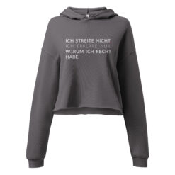 Crop-Hoodie für Damen – Bella + Canvas 7502 | ICH STREITE NICHT
