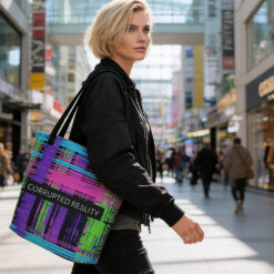 The Riot Tote – Premium Allover-Stofftasche mit Innenfach | CORRUPTED REALITY