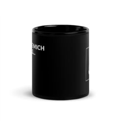 Tiefschwarze Keramiktasse, glänzend – ICH FÜHLE MICH HEUTE ALS MANN