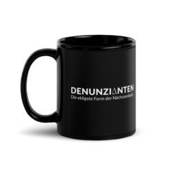 Tiefschwarze Keramiktasse, glänzend | DENUNZIANTEN
