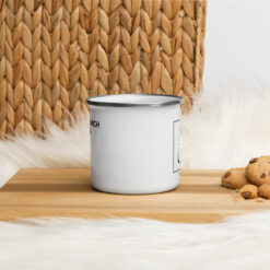 Camper-Tasse aus Emaille – ICH FÜHLE MICH HEUTE ALS FRAU