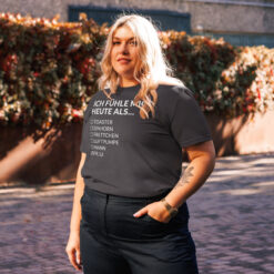 Unisex T-Shirt aus Bio-Baumwolle Creator 2.0 – Stanley/Stella STTU169 | ICH FÜHLE MICH HEUTE ALS FRAU