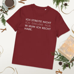 Unisex T-Shirt aus Bio-Baumwolle Creator 2.0 – Stanley/Stella STTU169 | ICH STREITE NICHT