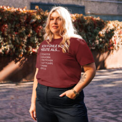 Unisex T-Shirt aus Bio-Baumwolle Creator 2.0 – Stanley/Stella STTU169 | ICH FÜHLE MICH HEUTE ALS FRAU