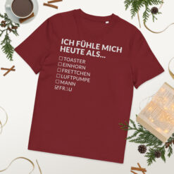 Unisex T-Shirt aus Bio-Baumwolle Creator 2.0 – Stanley/Stella STTU169 | ICH FÜHLE MICH HEUTE ALS FRAU