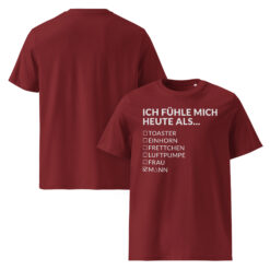 Unisex T-Shirt aus Bio-Baumwolle Creator 2.0 – Stanley/Stella STTU169 | ICH FÜHLE MICH HEUTE ALS MANN