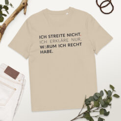 Unisex T-Shirt aus Bio-Baumwolle Creator 2.0 – Stanley/Stella STTU169 | ICH STREITE NICHT