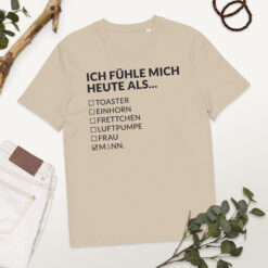 Unisex T-Shirt aus Bio-Baumwolle Creator 2.0 – Stanley/Stella STTU169 | ICH FÜHLE MICH HEUTE ALS MANN
