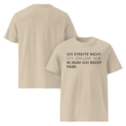 Unisex T-Shirt aus Bio-Baumwolle Creator 2.0 – Stanley/Stella STTU169 | ICH STREITE NICHT