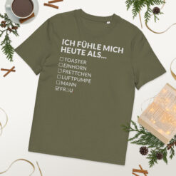 Unisex T-Shirt aus Bio-Baumwolle Creator 2.0 – Stanley/Stella STTU169 | ICH FÜHLE MICH HEUTE ALS FRAU