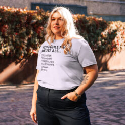 Unisex T-Shirt aus Bio-Baumwolle Creator 2.0 – Stanley/Stella STTU169 | ICH FÜHLE MICH HEUTE ALS FRAU