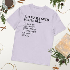 Unisex T-Shirt aus Bio-Baumwolle Creator 2.0 – Stanley/Stella STTU169 | ICH FÜHLE MICH HEUTE ALS FRAU