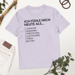 Unisex T-Shirt aus Bio-Baumwolle Creator 2.0 – Stanley/Stella STTU169 | ICH FÜHLE MICH HEUTE ALS MANN