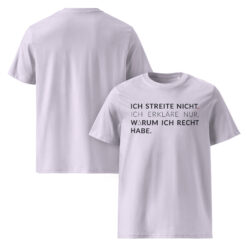 Unisex T-Shirt aus Bio-Baumwolle Creator 2.0 – Stanley/Stella STTU169 | ICH STREITE NICHT