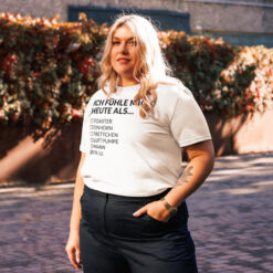 Unisex T-Shirt aus Bio-Baumwolle Creator 2.0 – Stanley/Stella STTU169 | ICH FÜHLE MICH HEUTE ALS FRAU