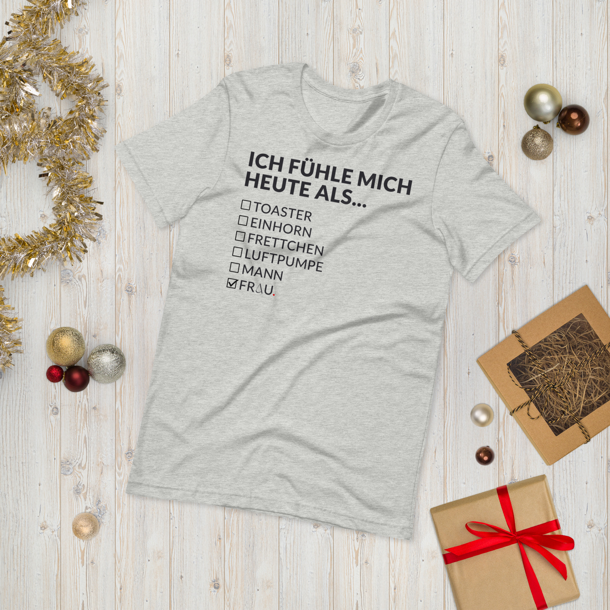 Essenzielles Unisex T-Shirt – Bella + Canvas 3001 | ICH FÜHLE MICH HEUTE ALS FRAU – Bild 19