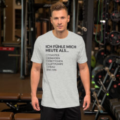 Alternative view of Essenzielles Unisex T-Shirt – Bella + Canvas 3001 | ICH FÜHLE MICH HEUTE ALS MANN