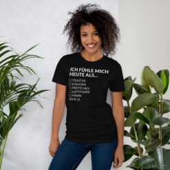 Alternative view of Essenzielles Unisex T-Shirt – Bella + Canvas 3001 | ICH FÜHLE MICH HEUTE ALS FRAU