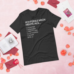 Essenzielles Unisex T-Shirt – Bella + Canvas 3001 | ICH FÜHLE MICH HEUTE ALS FRAU