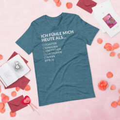 Essenzielles Unisex T-Shirt – Bella + Canvas 3001 | ICH FÜHLE MICH HEUTE ALS FRAU
