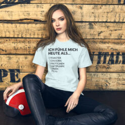 Essenzielles Unisex T-Shirt – Bella + Canvas 3001 | ICH FÜHLE MICH HEUTE ALS FRAU
