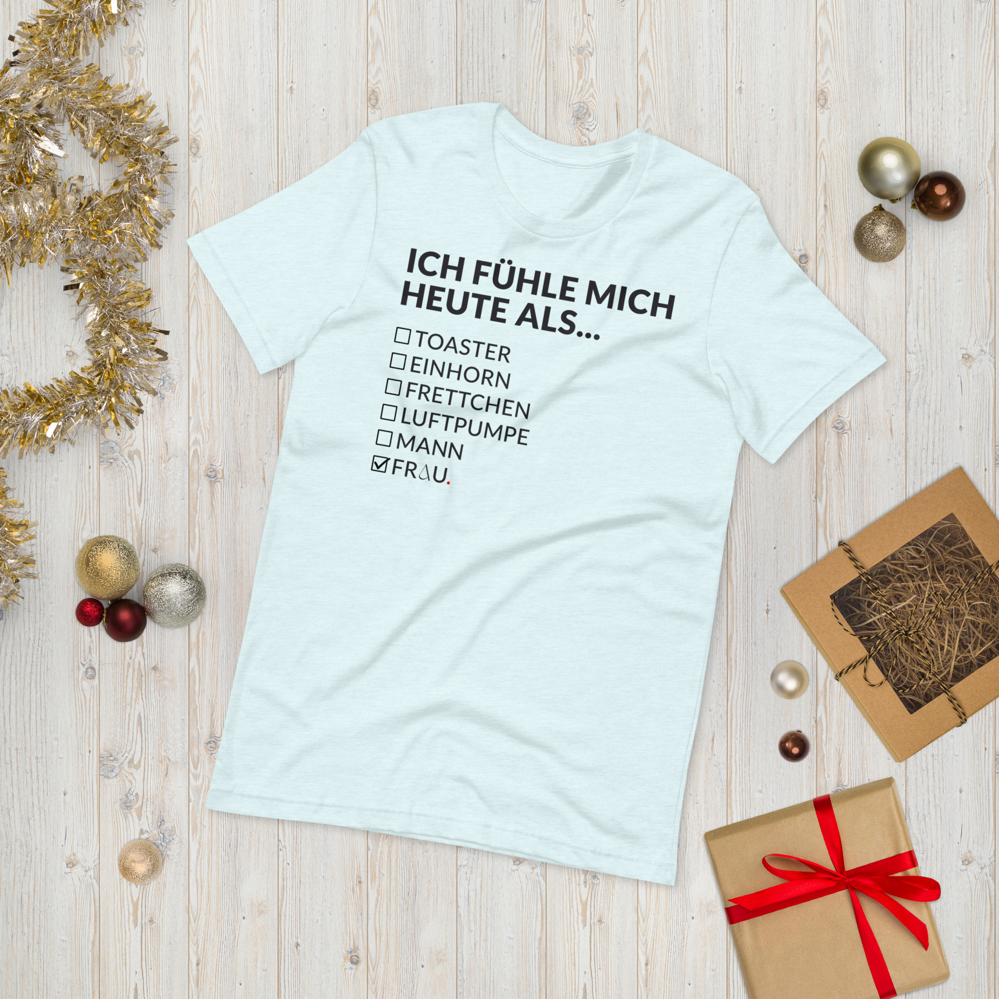 Essenzielles Unisex T-Shirt – Bella + Canvas 3001 | ICH FÜHLE MICH HEUTE ALS FRAU – Bild 18