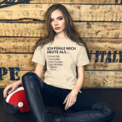 Essenzielles Unisex T-Shirt – Bella + Canvas 3001 | ICH FÜHLE MICH HEUTE ALS FRAU