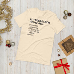 Essenzielles Unisex T-Shirt – Bella + Canvas 3001 | ICH FÜHLE MICH HEUTE ALS FRAU