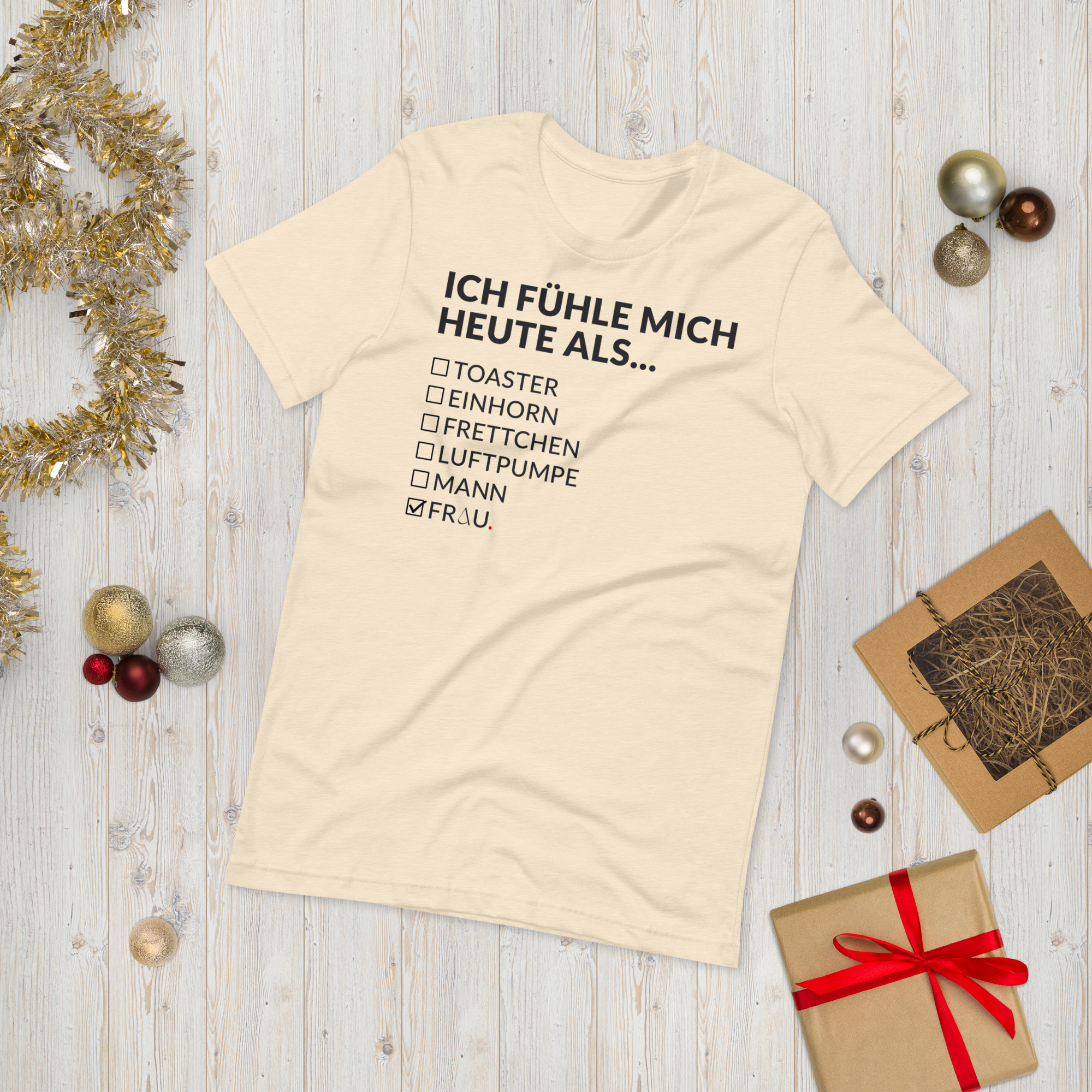 Essenzielles Unisex T-Shirt – Bella + Canvas 3001 | ICH FÜHLE MICH HEUTE ALS FRAU – Bild 17