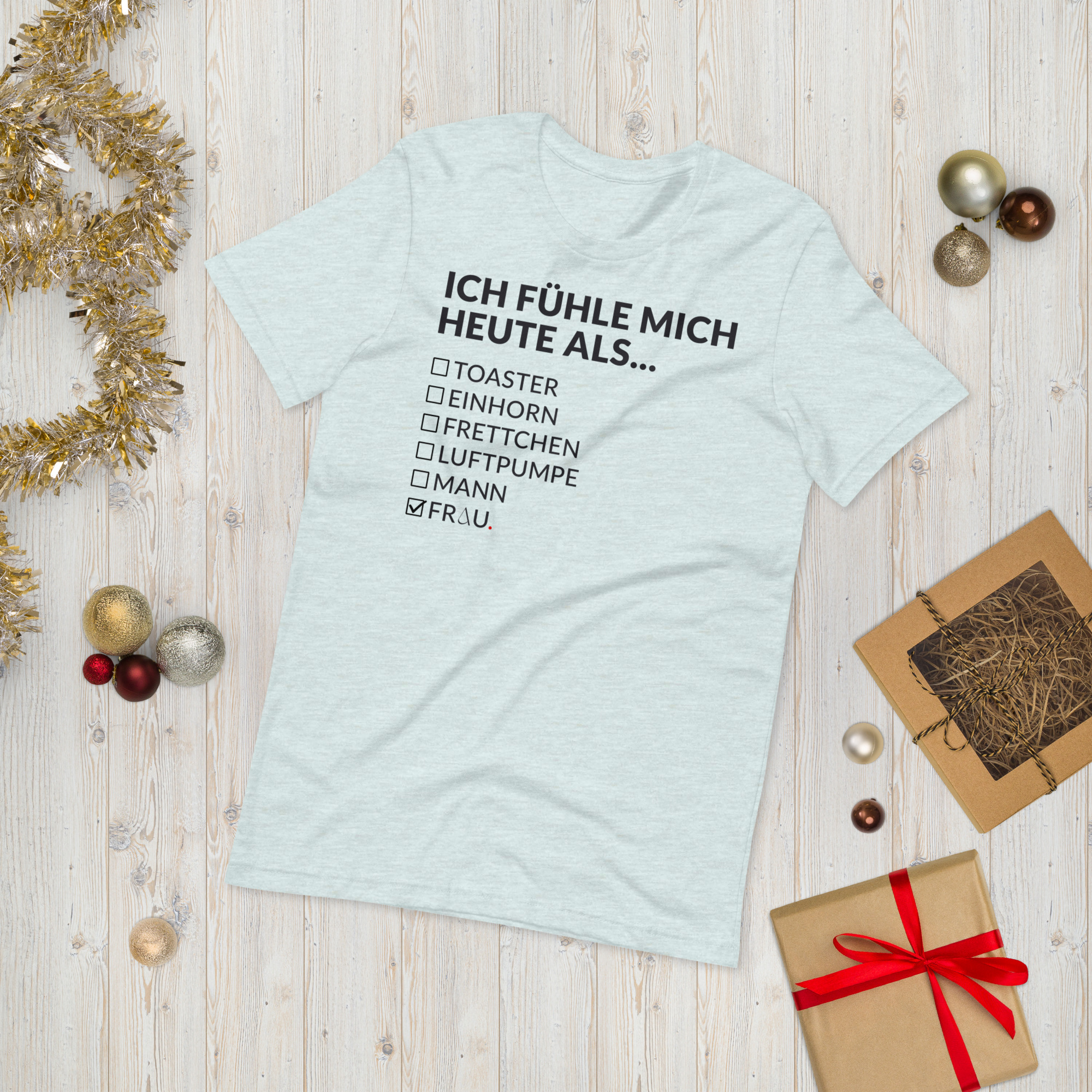 Essenzielles Unisex T-Shirt – Bella + Canvas 3001 | ICH FÜHLE MICH HEUTE ALS FRAU – Bild 20