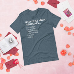 Essenzielles Unisex T-Shirt – Bella + Canvas 3001 | ICH FÜHLE MICH HEUTE ALS FRAU