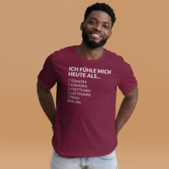 Essenzielles Unisex T-Shirt – Bella + Canvas 3001 | ICH FÜHLE MICH HEUTE ALS MANN