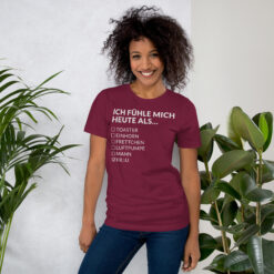 Essenzielles Unisex T-Shirt – Bella + Canvas 3001 | ICH FÜHLE MICH HEUTE ALS FRAU