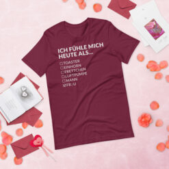 Essenzielles Unisex T-Shirt – Bella + Canvas 3001 | ICH FÜHLE MICH HEUTE ALS FRAU