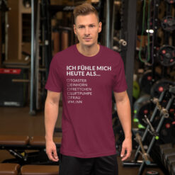 Essenzielles Unisex T-Shirt – Bella + Canvas 3001 | ICH FÜHLE MICH HEUTE ALS MANN