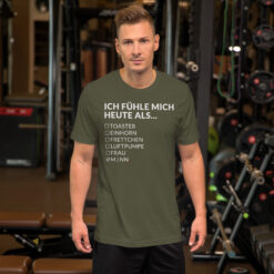 Essenzielles Unisex T-Shirt – Bella + Canvas 3001 | ICH FÜHLE MICH HEUTE ALS MANN