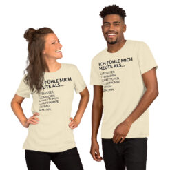 Essenzielles Unisex T-Shirt – Bella + Canvas 3001 | ICH FÜHLE MICH HEUTE ALS MANN