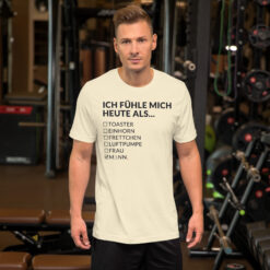Essenzielles Unisex T-Shirt – Bella + Canvas 3001 | ICH FÜHLE MICH HEUTE ALS MANN