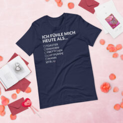 Essenzielles Unisex T-Shirt – Bella + Canvas 3001 | ICH FÜHLE MICH HEUTE ALS FRAU