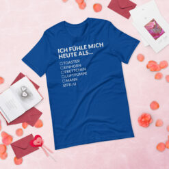 Essenzielles Unisex T-Shirt – Bella + Canvas 3001 | ICH FÜHLE MICH HEUTE ALS FRAU