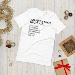 Essenzielles Unisex T-Shirt – Bella + Canvas 3001 | ICH FÜHLE MICH HEUTE ALS FRAU