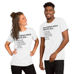 Essenzielles Unisex T-Shirt – Bella + Canvas 3001 | ICH FÜHLE MICH HEUTE ALS MANN