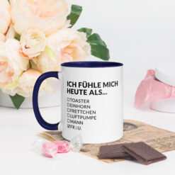 Alternative view of Bunte Tasse mit farbiger Innenseite | ICH FÜHLE MICH HEUTE ALS FRAU