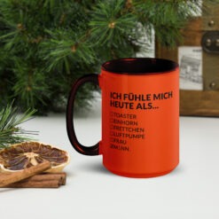 Keramiktasse mit farbiger Innenseite | ICH FÜHLE MICH HEUTE ALS MANN