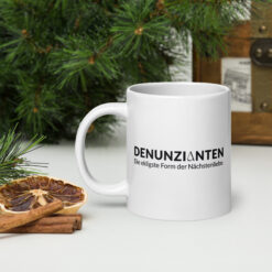Weiße, glänzende Tasse | DENUNZIANTEN