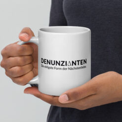 Weiße, glänzende Tasse | DENUNZIANTEN
