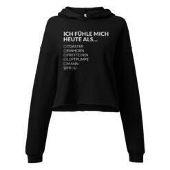 Cropped Hoodie für Damen | Bella + Canvas 7502 | ICH FÜHLE MICH HEUTE ALS FRAU