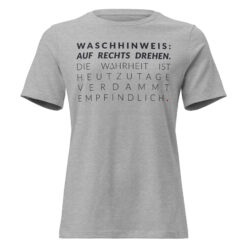 Lockeres Damen-T-Shirt – Bella + Canvas 6400 | WASCHHINWEIS